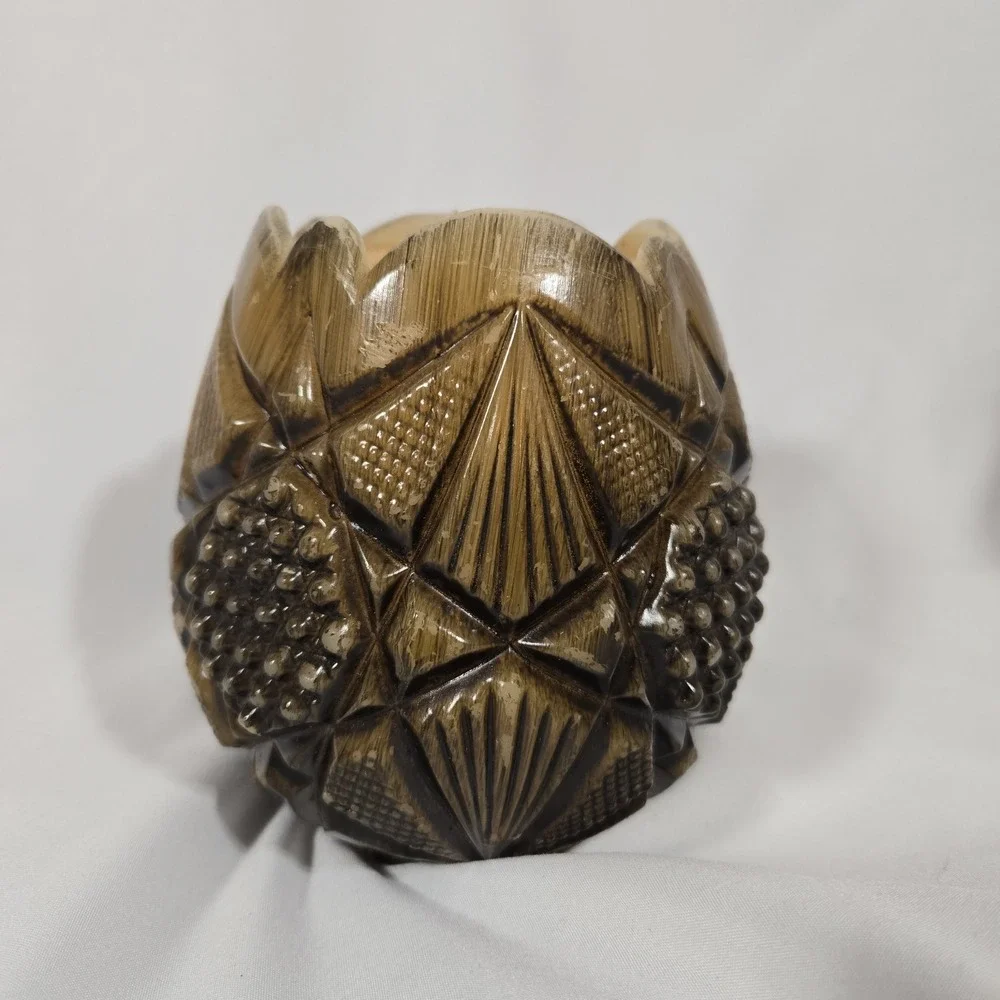 Vintage 1970s Pineapple Sculptural Wax Candle 6